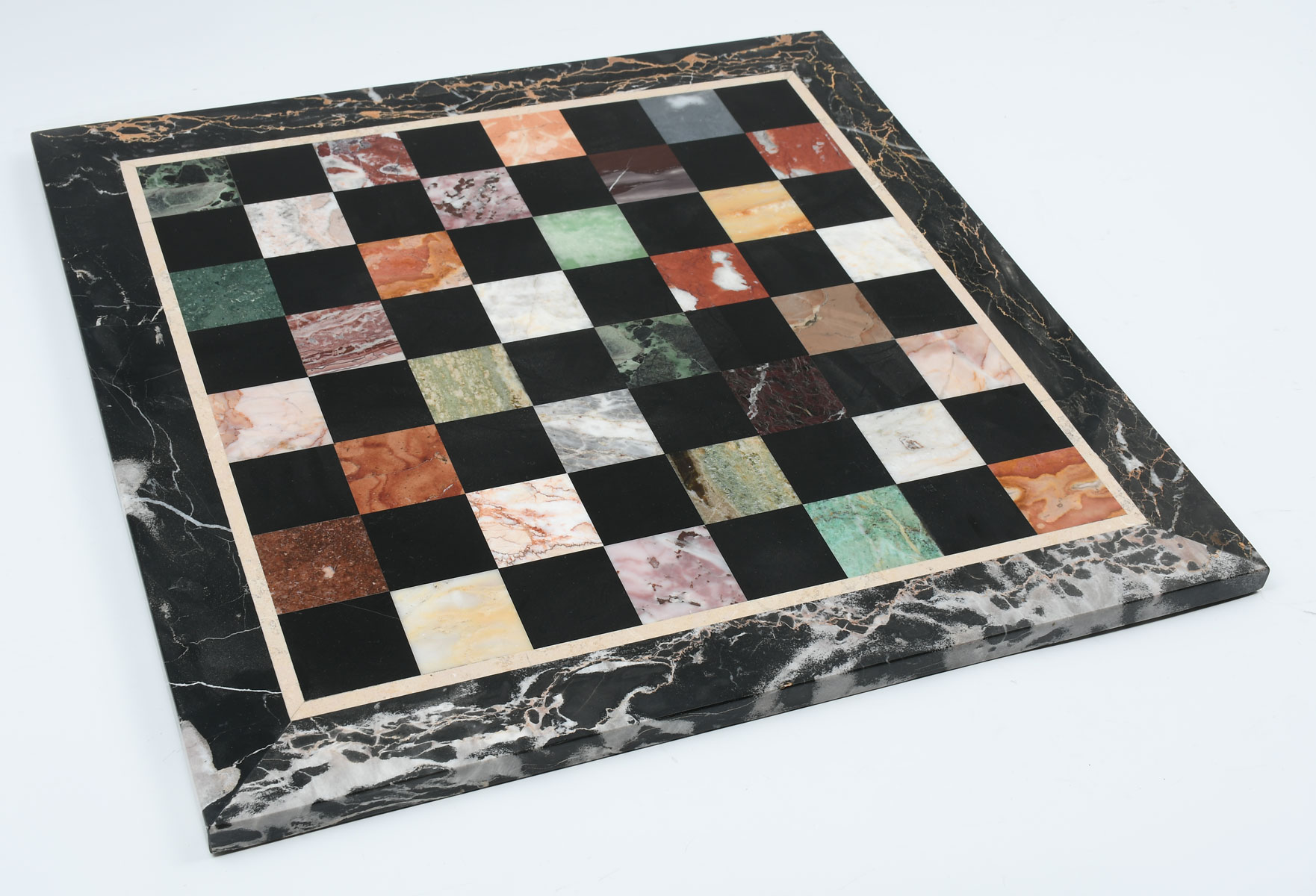 Appraisal: ITALIAN INLAID SPECIMEN MARBLE GAMES BOARD Italian Specimen Marble Game