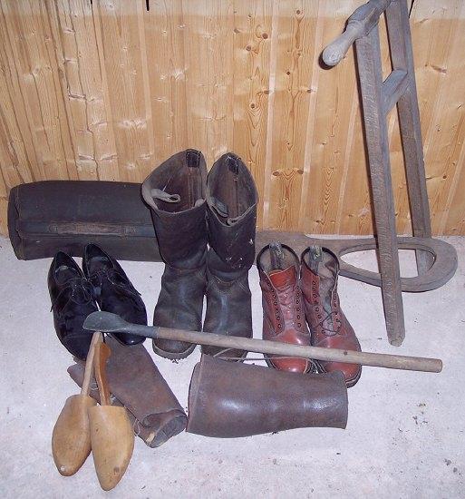 Appraisal: A pair of th Century hobnailed boots and sundries including