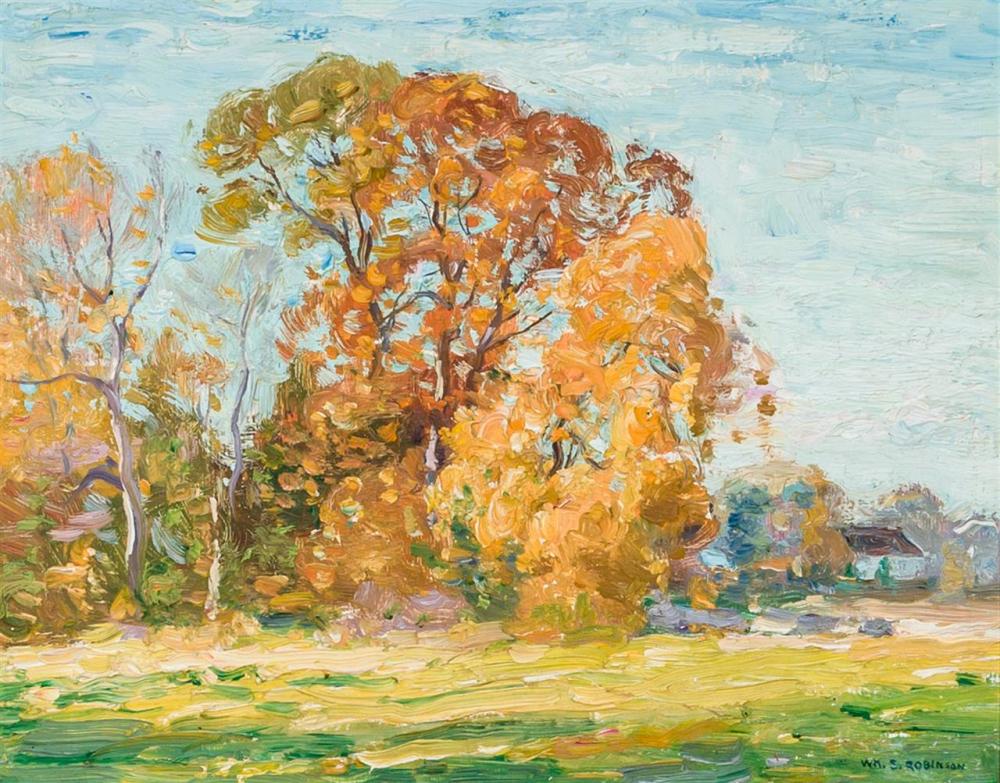 Appraisal: WILLIAM S ROBINSON American - Fall Landscape oil on board