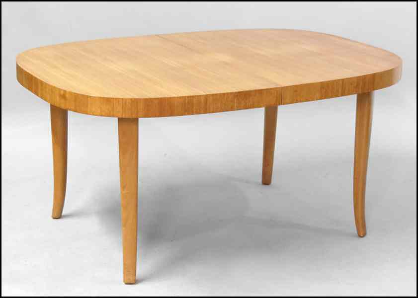 Appraisal: DUNBAR DINING TABLE With two extension leaves '' H ''