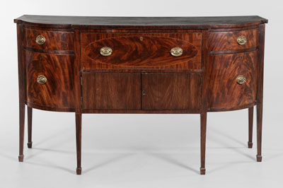 Appraisal: American Federal Inlaid Sideboard New England probably Massachusetts - figured