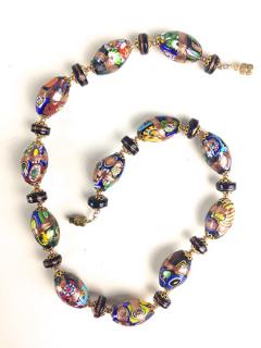 Appraisal: Murano glass Mid-Century glass bead necklace l