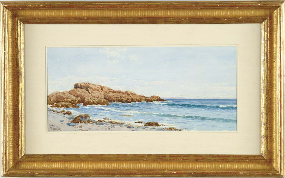 Appraisal: ALFRED THOMPSON BRICHER American - SEASHORE WITH ROCKY POINT IN