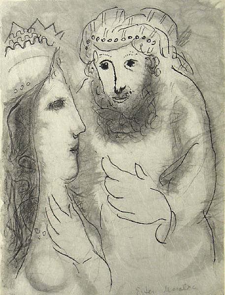 Appraisal: CHAGALL MARC - Drawings for The Bible New York Harcourt