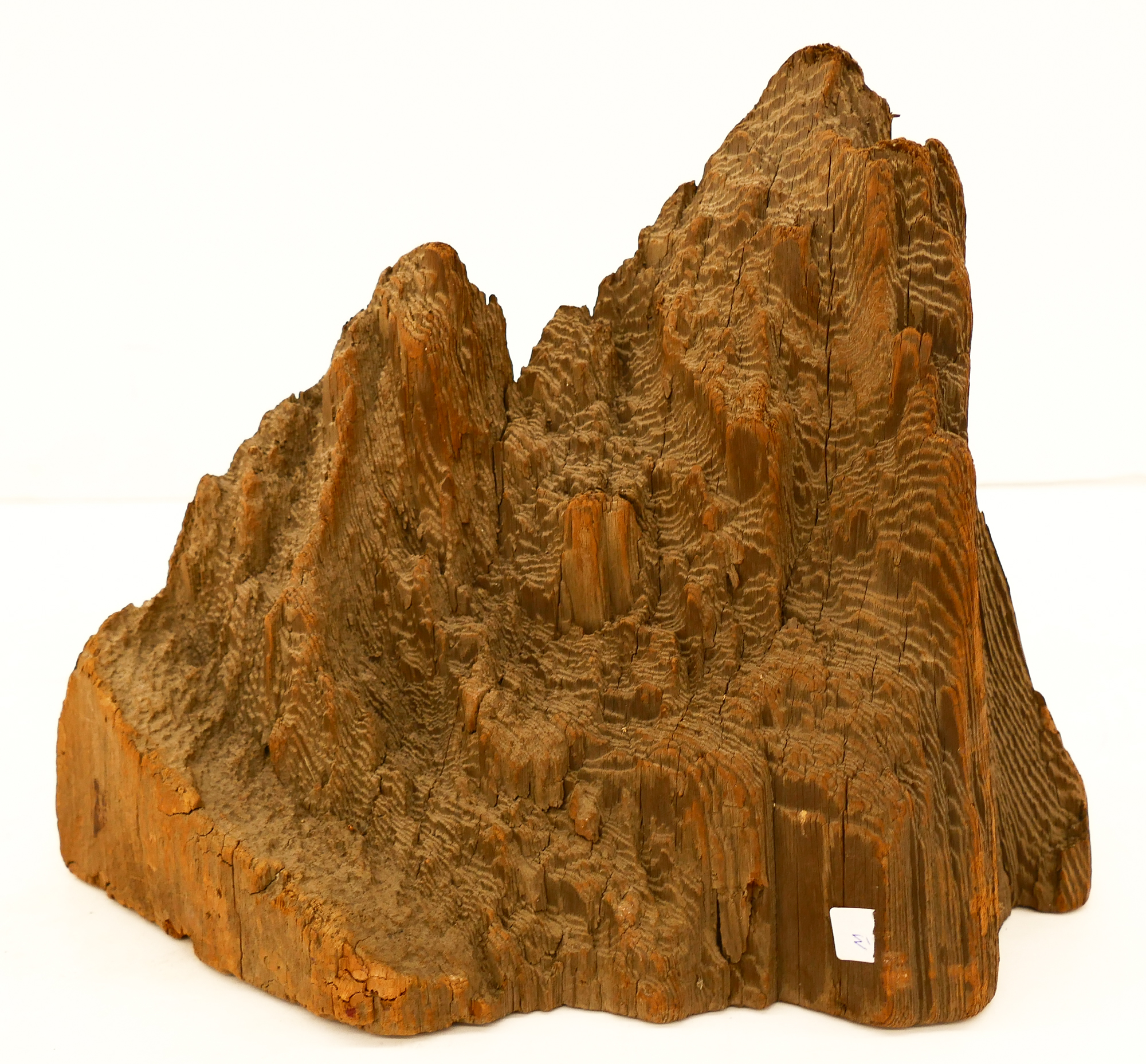 Appraisal: Old Chinese Natural Wood Scholar's Mountain- x ''