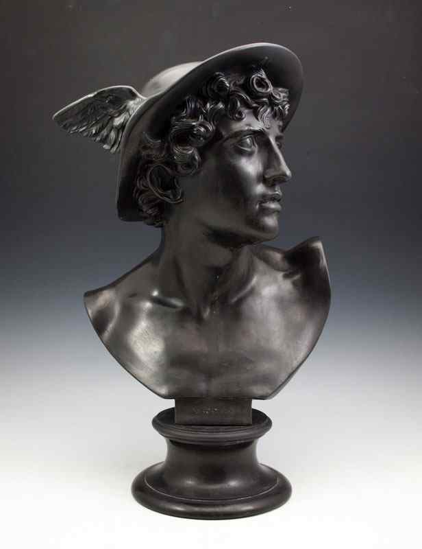 Appraisal: WEDGWOOD MERCURY BUST Impressed Wedgwood stamp on back Measures ''