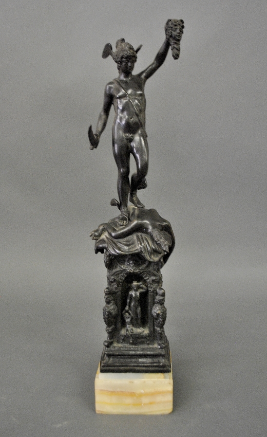 Appraisal: - Faux bronze metal statue of Perseus and Medusa late