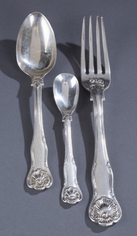 Appraisal: Ca Georgian Sterling Flatware Possibly William Chawner II Includes five