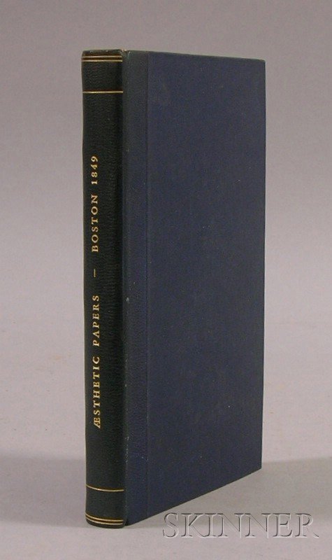 Appraisal: Aesthetic Papers edited by Elizabeth P Peabody Boston half blue