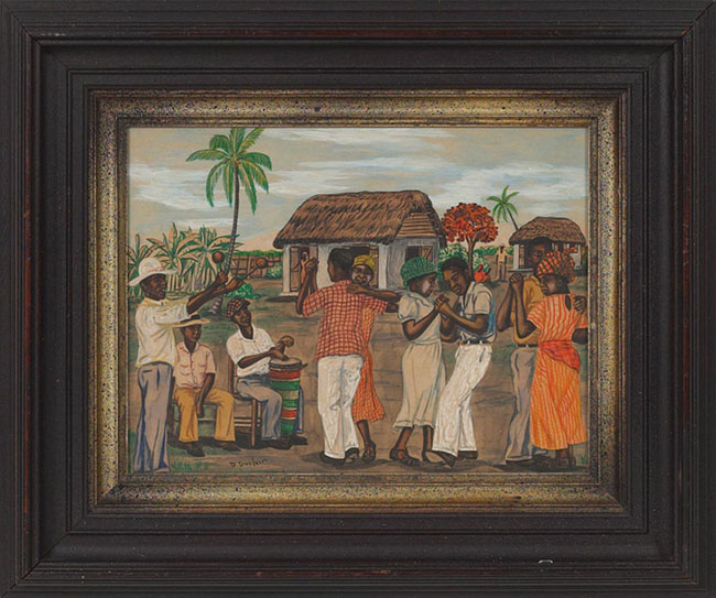 Appraisal: D Duclair Haitian mid th century Dancers Hayti c watercolor