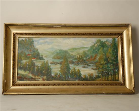 Appraisal: Bolling Somerville th C American Landscape with a Stream an