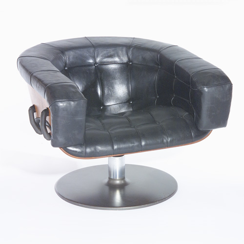 Appraisal: MARTIN GRIERSON England Early s lounge chair with tufted black