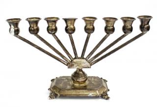 Appraisal: Vintage Sterling Silver Chanukah Menorah Sterling silver the Judaica article