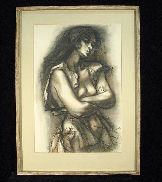 Appraisal: Francis De Erdely Hungarian American - A Standing Nude signed