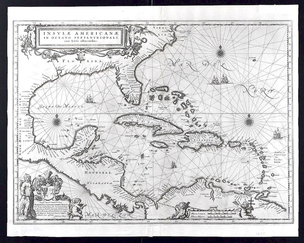 Appraisal: Blaeu Map of Florida and the Gulf of Mexico Willem