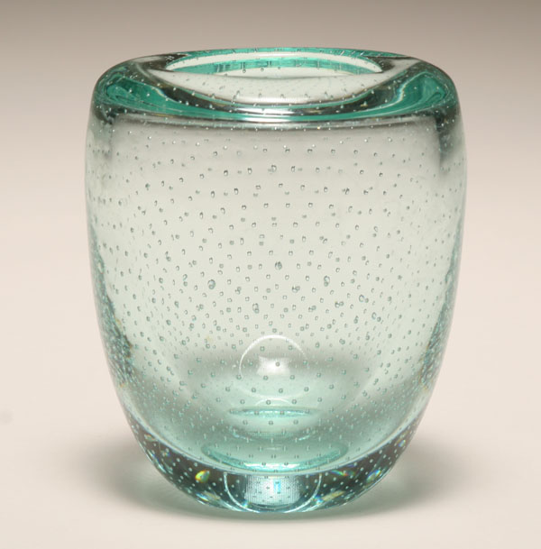 Appraisal: Scandinavian art glass vase possibly designed by Gunnel Nyman aqua