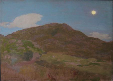 Appraisal: JOHN MCKIRDY DUNCAN SCOTTISH - A MOONLIT LANDSCAPE Signed oil