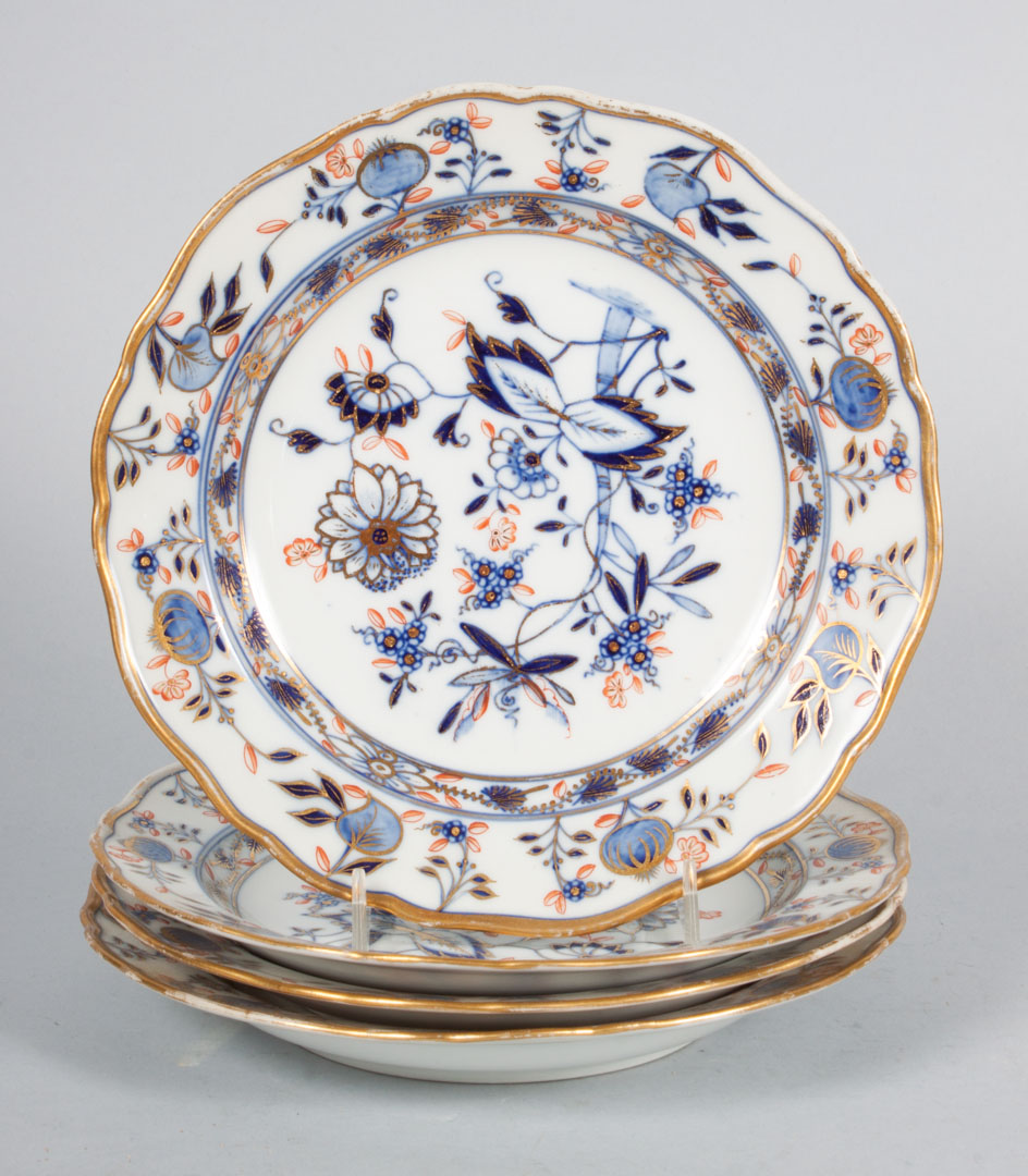 Appraisal: Four Meissen porcelain luncheon plates first half- th century Blue