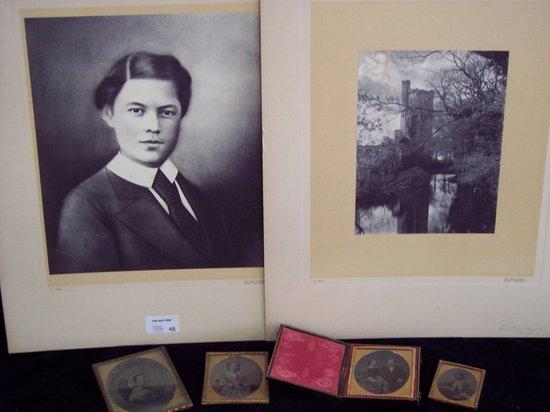 Appraisal: A cased daguerreotype of a young couple together with three