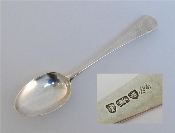 Appraisal: A George III silver Old English pattern table spoon by