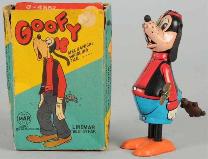 Appraisal: Tin Litho Linemar Disney Goofy Whirling Tail Toy Japanese Wind-up