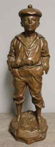 Appraisal: SZCZEBLEWSKI V Bronze Sculpture ''MousseSiffleur'' or Whistling Boy Signed V