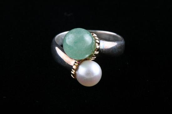 Appraisal: TIFFANY STERLING SILVER AND K YELLOW GOLD CULTURED PEARL AND