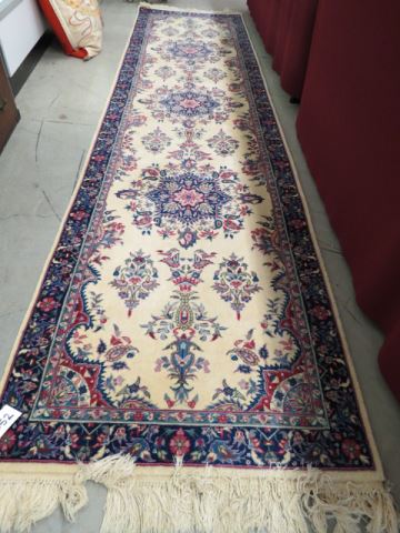 Appraisal: Tabriz Persian Handmade Runner elegant florals ivory fields ' x