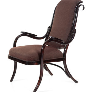 Appraisal: A Viennese Bentwood Armchair First Half th Century Height x