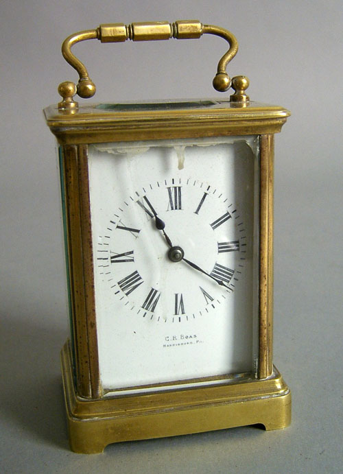 Appraisal: French carriage clock retailed by C R Boas Harrisburg PA