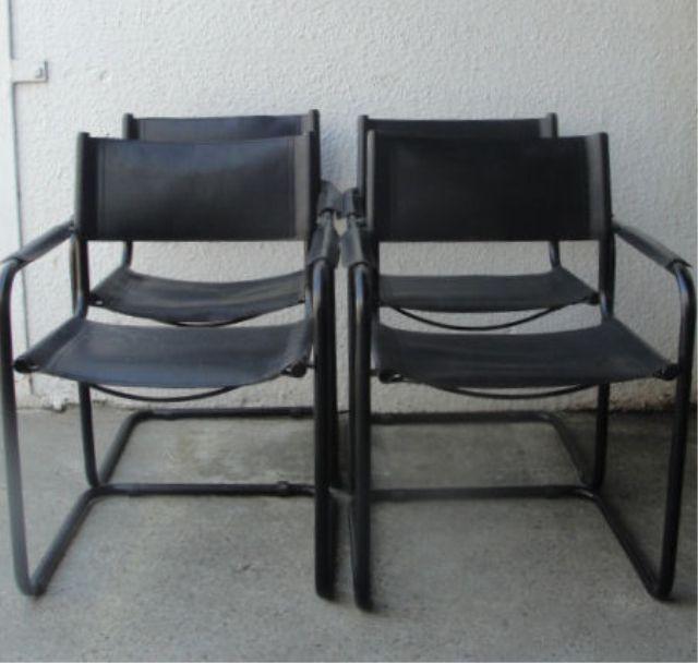 Appraisal: Leather Director's Chairs shown From a Long Island location