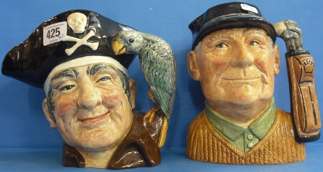 Appraisal: Royal Doulton Large Character Jugs Golfer D And Long john