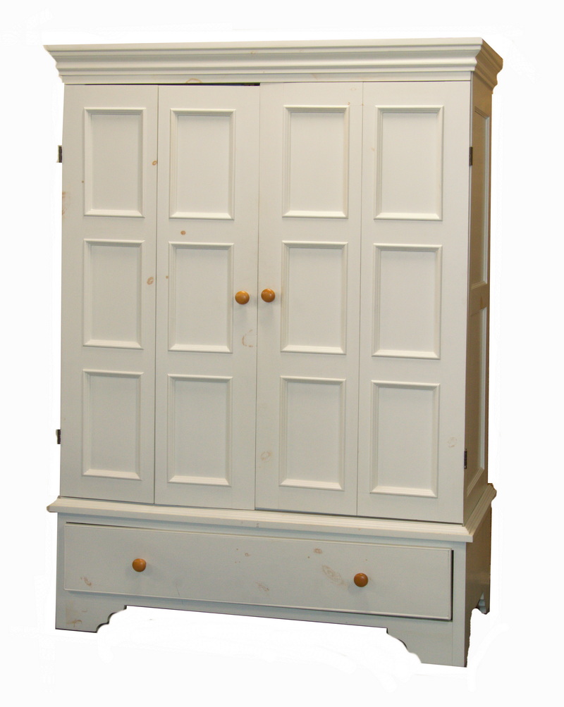 Appraisal: WHITE PAINTED CABINET Painted Pine Credenza flat top with molded