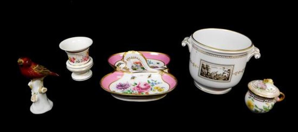 Appraisal: Five pieces of porcelain including Royal Copenhagen Flora Danica Porcelain