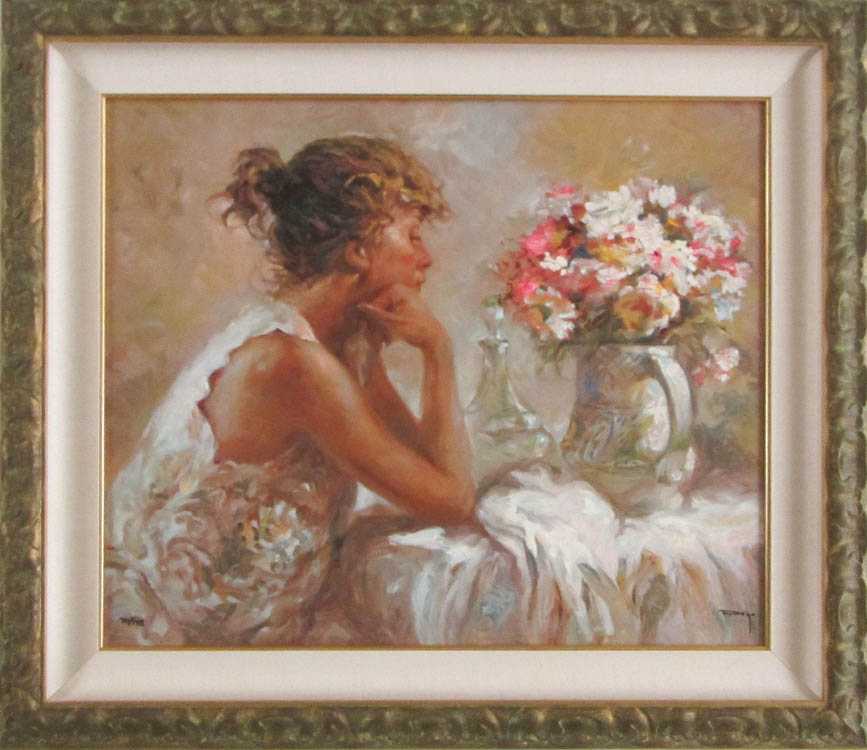 Appraisal: JOSE ROYO SERIGRAPH ON BOARD Valencia Spain b Young woman