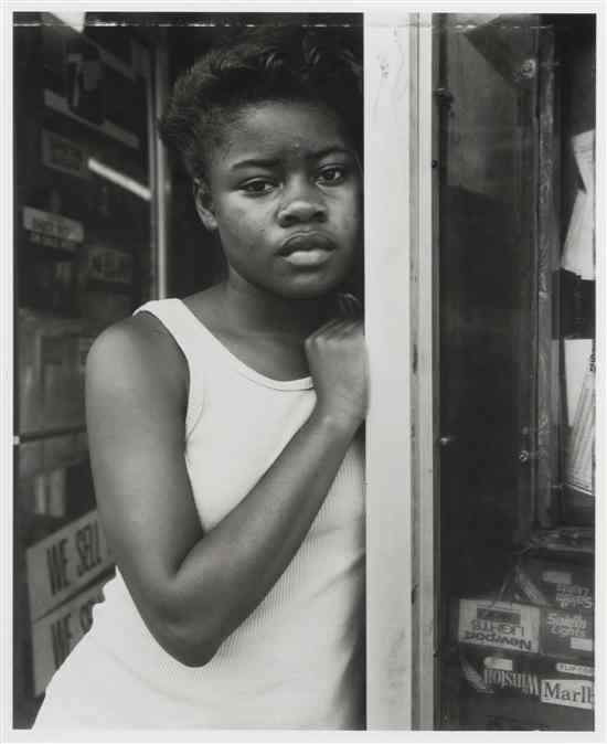 Appraisal: Dawoud Bey American b A Girl in Deli Doorway Fulton