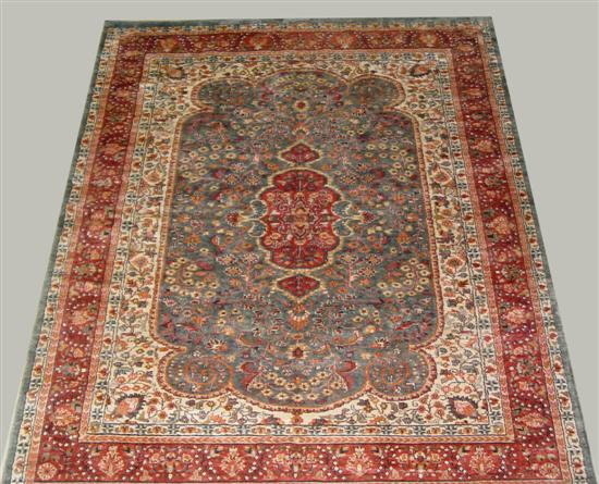 Appraisal: Iranian Pastel Kirman Wool on Cotton Oriental Rug Late th