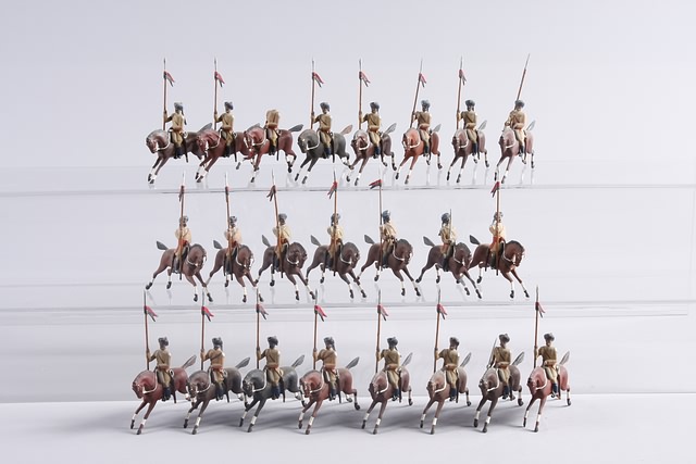 Appraisal: Lot of repainted Britains depicting Indian Lancers Northwest Frontier matte