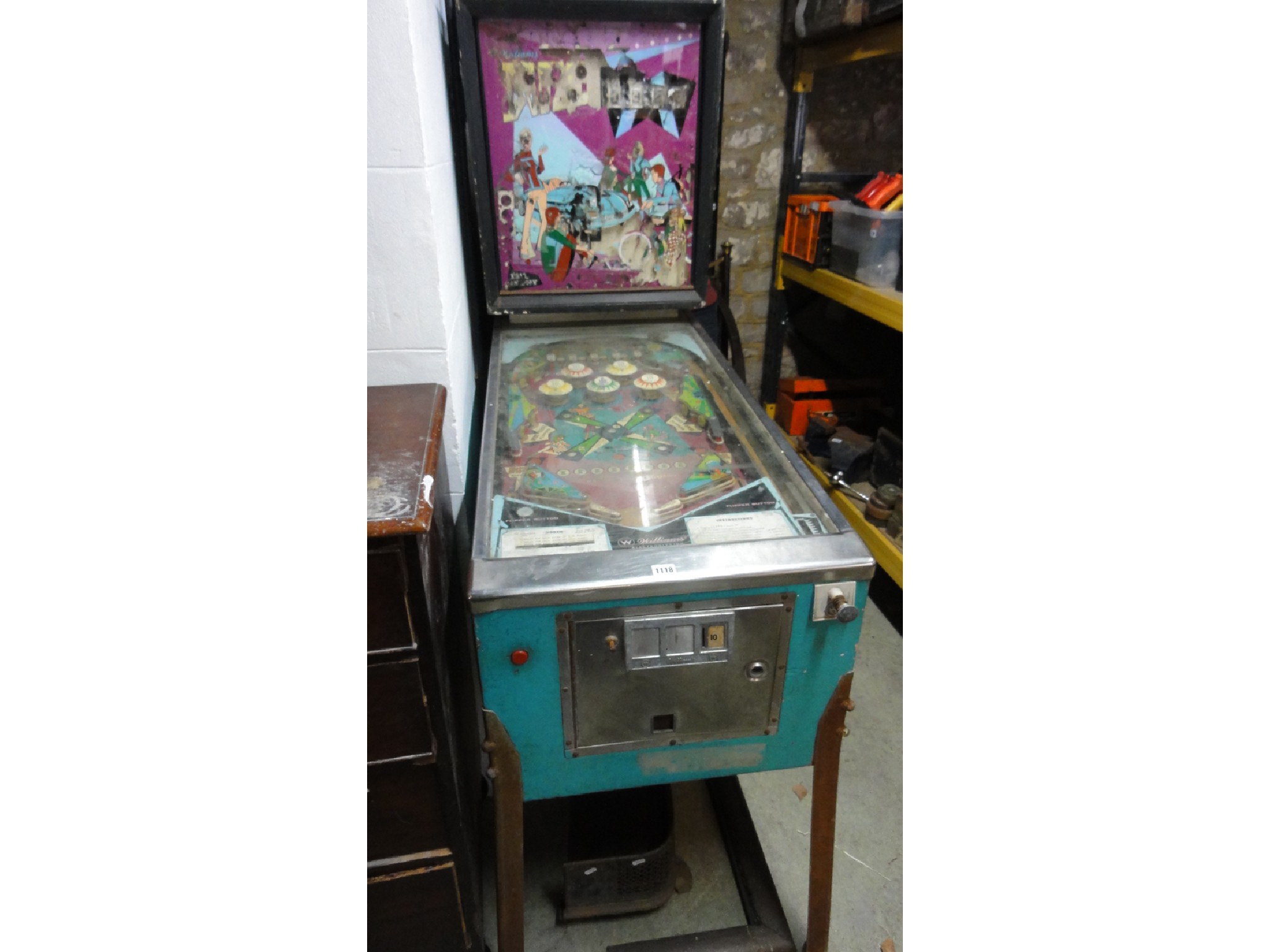 Appraisal: A vintage coin operated arcade pin ball machine by Williams