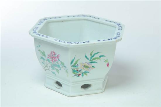 Appraisal: JARDINIERE China attributed to nd half- th century porcelain Octagonal