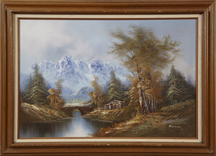 Appraisal: Richard Scott English fl ca The Alpine Cabin at the