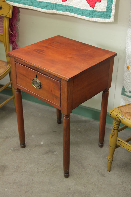 Appraisal: ONE DRAWER STAND Cherry having one large drawer with bale