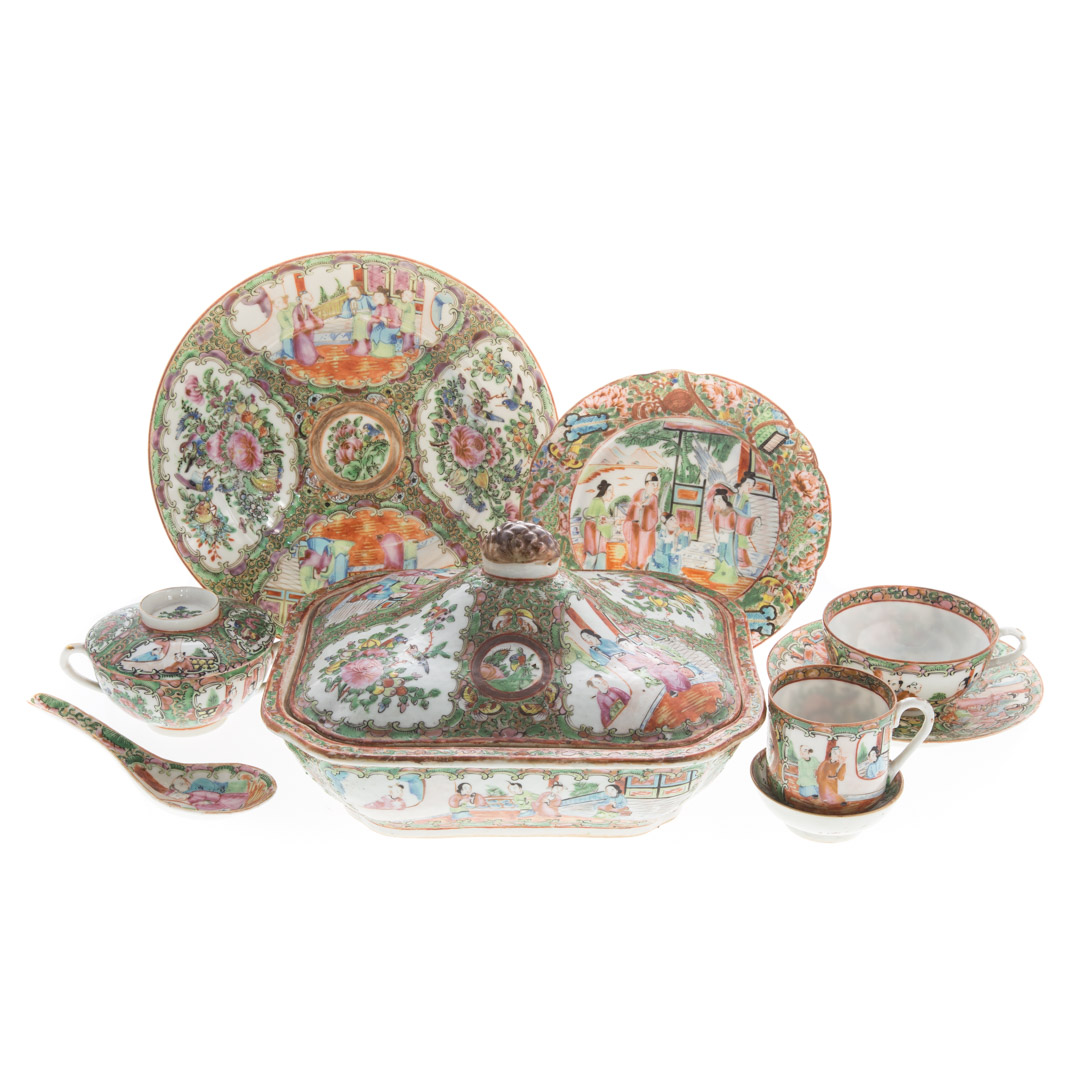 Appraisal: Rose Medallion and Rose Mandarin dinner service th- th century