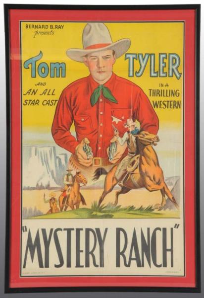 Appraisal: Paper Tom Tyler in Mystery Ranch Poster Description s to