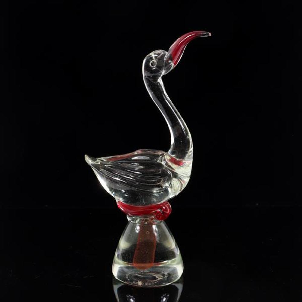 Appraisal: MURANO ITALIAN ART GLASS DALLA VENEZIA MARTINUZZI FLAMINGO BIRD SCULPTURE