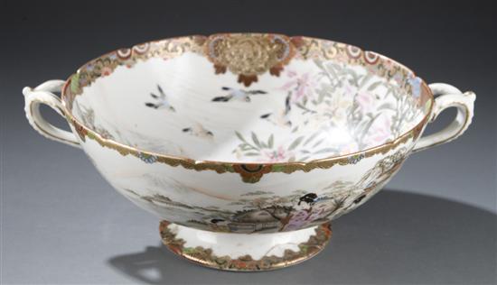 Appraisal: Japanese Satsuma bowl Late th early th century The interior