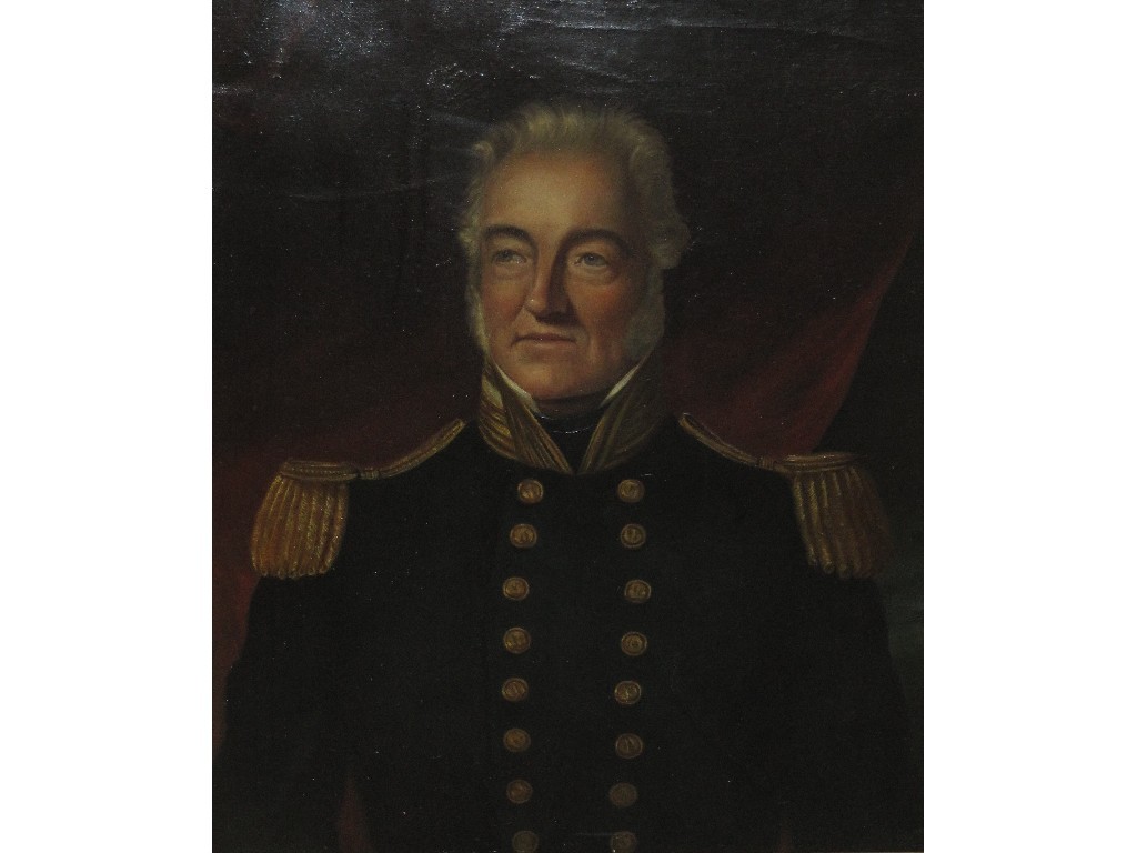 Appraisal: Oil on canvas portrait of an officer