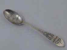 Appraisal: A silver spoon by Tiffany Co commemorating the Hudson- Fulton