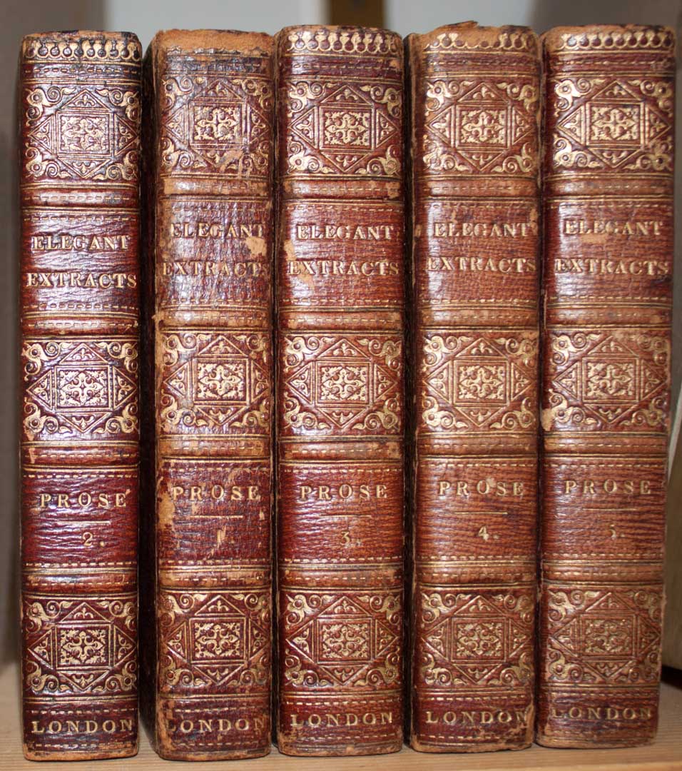 Appraisal: Sets and Bindings Sharpe Elegant Extracts five vols full calf