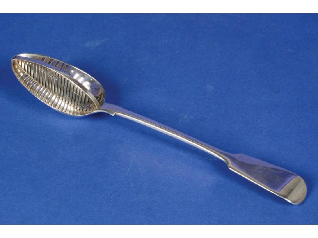 Appraisal: A VICTORIAN STRAINING SPOON of Fiddle pattern by George Adams